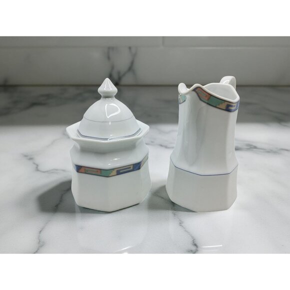 vintage christopher stuart southwest porcelain sugar and creamer - Picture 6 of 15